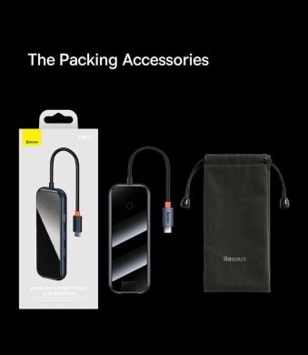 USB HUB Baseus AcmeJoy 7 in 1 (WKJZ010413) - Dark Gray