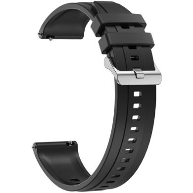Ремінець Deexe Silicone Band для годинників з шириною кріплення 18 мм - Black