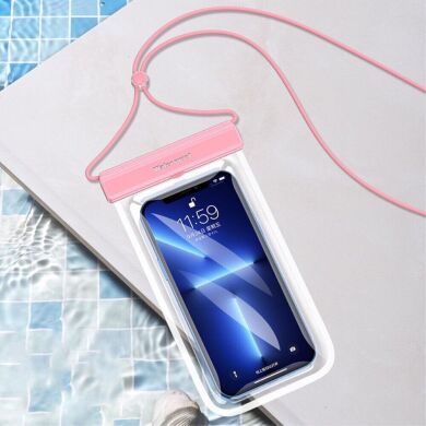 Влагозащитный чехол Deexe Waterproof Pouch для смартфонов с диагональю до 7.2 дюймов - Pink
