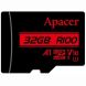Карта памяти Apacer microSDHC UHS-I 32GB R100 V10 A1 + адаптер (AP32GMCSH10UB-R) - Black. Фото 2 из 2