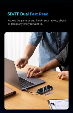 USB HUB Baseus AcmeJoy 7 in 1 (WKJZ010413) - Dark Gray