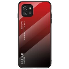Захисний чохол Deexe Gradient Color для Samsung Galaxy A03 (A035) - Black / Red