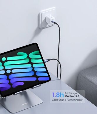 Кабель UGREEN US535 Type-C to Type-C 240W (5A, 2m) - Space Gray