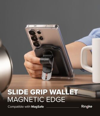 Кардхолдер Ringke Slide Grip Wallet Magnetic Edge (8800293855224) - Black