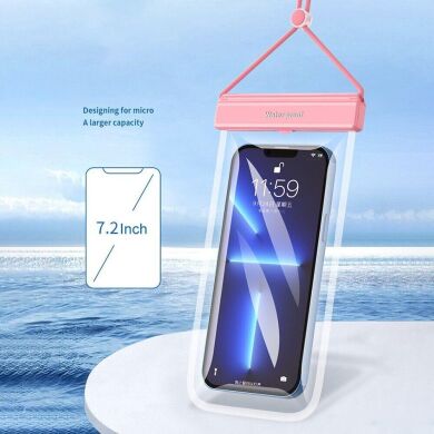 Влагозащитный чехол Deexe Waterproof Pouch для смартфонов с диагональю до 7.2 дюймов - White