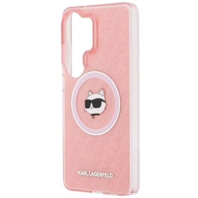 Защитный чехол Karl Lagerfeld IML Repeated Choupette MagSafe для Samsung Galaxy S26 Ultra (S948) KLHMS26LHMKBCHOP - Pink