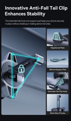 Автомобильный держатель с функцией беспроводной зарядки Baseus PrimeTrip VC2 Pro (C0013N00) - Black