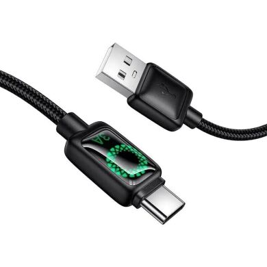 Кабель Hoco U146 Mundo USB to Type-C 36W (3A, 1.2m) - Black