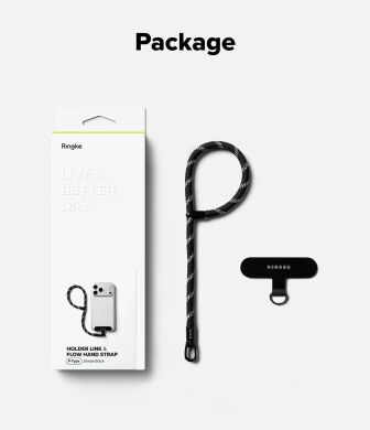 Ремінець для смартфона Ringke Holder Link Flow Hand Strap (P-Type) 8800328814103 - Shade Black