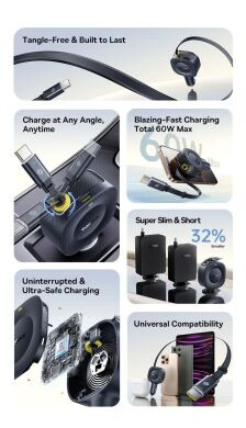 Автомобільний зарядний пристрій Baseus PrimeTrip VR2 30W 1C + кабель Type-C (C0206401) - Cosmic Black