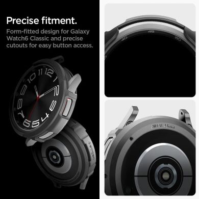 Защитный чехол Spigen (SGP) Liquid Air Case для Samsung Galaxy Watch 6 Classic (43mm) - Matte Black