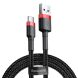 Кабель Baseus Cafule USB to Type-C (3A, 0.5m) CATKLF-A91 - Black / Red. Фото 1 из 19