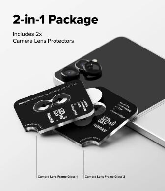 Комплект защитных стекол на камеру Ringke Camera Frame для Samsung Galaxy Flip 8 (8800380460621) - Black