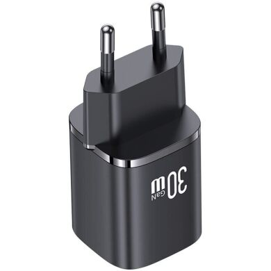 Сетевое зарядное устройство USAMS US-CC254 GaN 30W (USB + Type-C) - Black