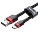 Кабель Baseus Cafule USB to Type-C (3A, 0.5m) CATKLF-A91 - Black / Red. Фото 3 из 19