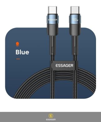 Кабель ESSAGER Star Type-C to Type-C (100W, 0.5m) EXCTT1-XCB01 - Black