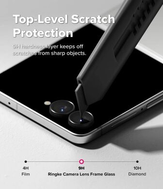 Комплект защитных стекол на камеру Ringke Camera Frame для Samsung Galaxy Flip 8 (8800380460621) - Black