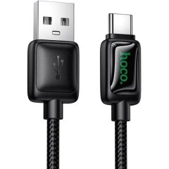 Кабель Hoco U146 Mundo USB to Type-C 36W (3A, 1.2m) - Black