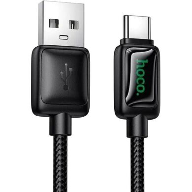 Кабель Hoco U146 Mundo USB to Type-C 36W (3A, 1.2m) - Black