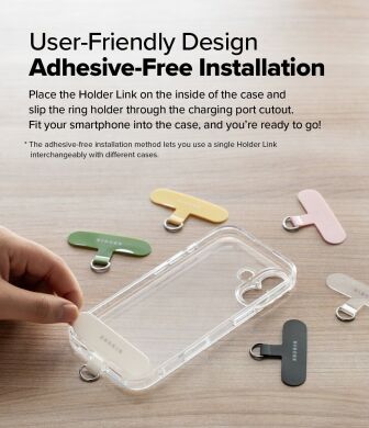 Ремінець для смартфона Ringke Holder Link Flow Hand Strap (P-Type) 8800328814103 - Shade Black