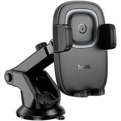 Автомобільний тримач із бездротовою зарядкою Hoco HW32 (15W) - Black