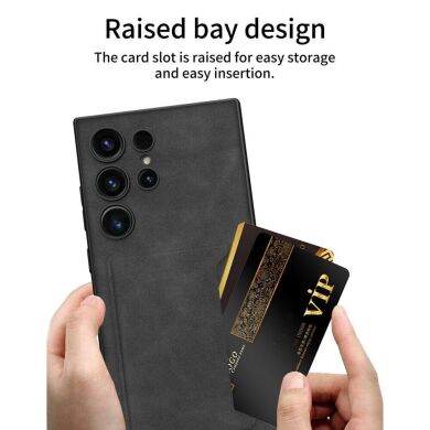 Защитный чехол GKK Leather Case для Samsung Galaxy S24 Ultra - Black