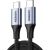 Кабель UGREEN US535 Type-C to Type-C 240W (5A, 2m) - Space Gray