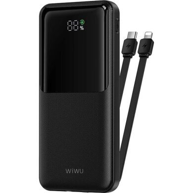 Внешний аккумулятор WIWU Wi-P081 22.5W (10000mAh) + кабель Type-C + Lightning - Black
