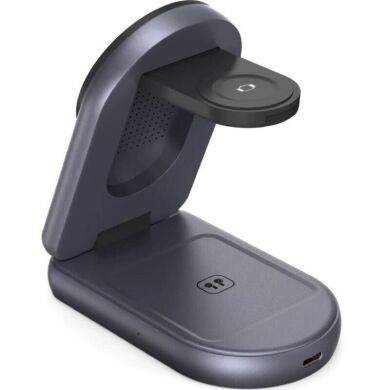 Беспроводное зарядное устройство Tech-Protect A53 3 in 1 Magnetic (25W) QI2.2 (5906302323890) - Grey