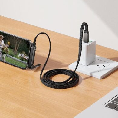 Кабель Hoco U150 Type-C to Type-C 60W (3A, 1.2m) - Black