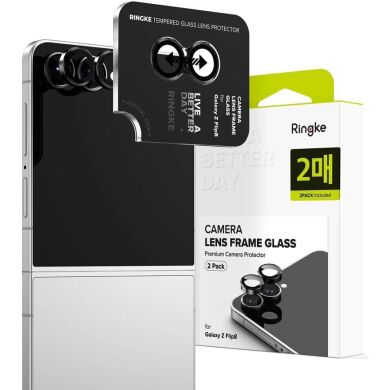 Комплект защитных стекол на камеру Ringke Camera Frame для Samsung Galaxy Flip 8 (8800380460621) - Black