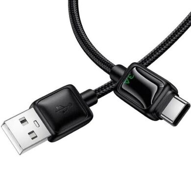 Кабель Hoco U146 Mundo USB to Type-C 36W (3A, 1.2m) - Black