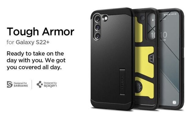 Защитный чехол Spigen (SGP) Tough Armor для Samsung Galaxy S22 Plus (S906) - Black