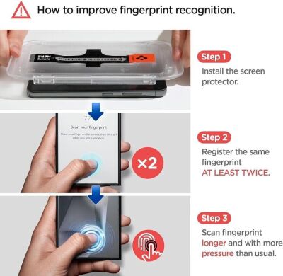 Комплект защитных стекол Spigen (SGP) GLAS.tR EZ Fit Privacy для Samsung Galaxy S24 Ultra (S928) AGL07625 - Black