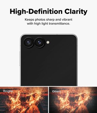 Комплект защитных стекол на камеру Ringke Camera Frame для Samsung Galaxy Flip 8 (8800380460621) - Black