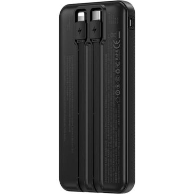 Внешний аккумулятор WIWU Wi-P081 22.5W (10000mAh) + кабель Type-C + Lightning - Black