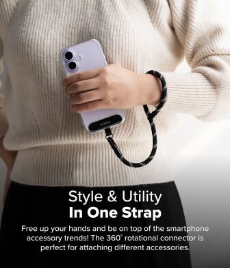 Ремінець для смартфона Ringke Holder Link Flow Hand Strap (P-Type) 8800328814103 - Shade Black