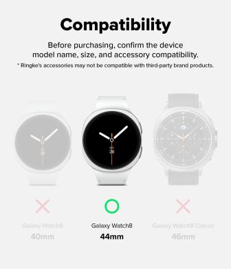 Комплект защитных стекол (2шт) Ringke Tempered Glass Pro для Samsung Galaxy Watch 8 (44mm) - Clear