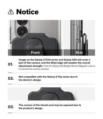 Кардхолдер Ringke Slide Grip Wallet Magnetic Edge (8800293855224) - Black