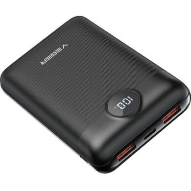 Зовнішній акумулятор VEGER S20 QC3.0 PD22.5W (20000mAh) - Black