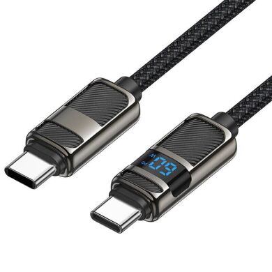 Кабель Hoco U137 Type-C to Type-C (60W, 3A, 1.2m) - Black