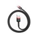 Кабель Baseus Cafule USB to Type-C (3A, 0.5m) CATKLF-A91 - Black / Red