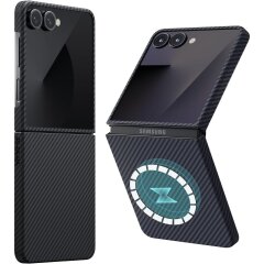 Защитный чехол Pitaka Ultra-Slim Case (FF) для Samsung Galaxy Flip 7 (FBFLIP7) - Black / Grey (Twill)