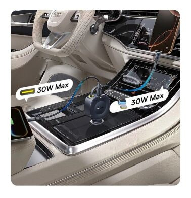 Автомобільний зарядний пристрій Baseus PrimeTrip VR2 30W 1C + кабель Type-C (C0206401) - Cosmic Black