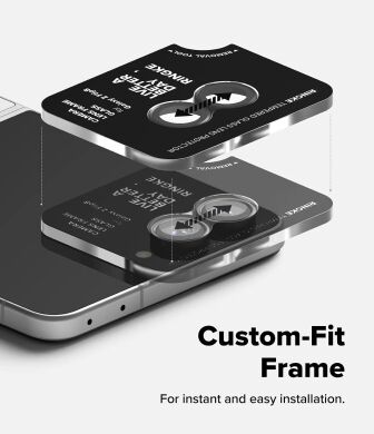 Комплект защитных стекол на камеру Ringke Camera Frame для Samsung Galaxy Flip 8 (8800380460621) - Black