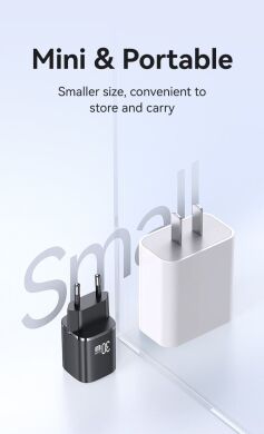Сетевое зарядное устройство USAMS US-CC254 GaN 30W (USB + Type-C) - Black