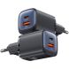 Сетевое зарядное устройство USAMS US-CC254 GaN 30W (USB + Type-C) - Black. Фото 4 из 17
