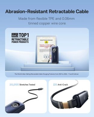 Зовнішній акумулятор Baseus EnerCore CR11 45W (10000mAh) + кабель Type-C (E0027G00) - Black