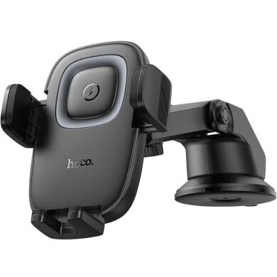 Автомобільний тримач із бездротовою зарядкою Hoco HW32 (15W) - Black