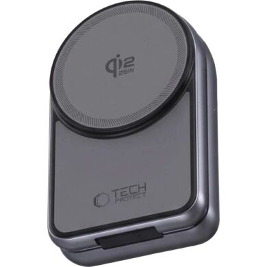 Беспроводное зарядное устройство Tech-Protect A53 3 in 1 Magnetic (25W) QI2.2 (5906302323890) - Grey
